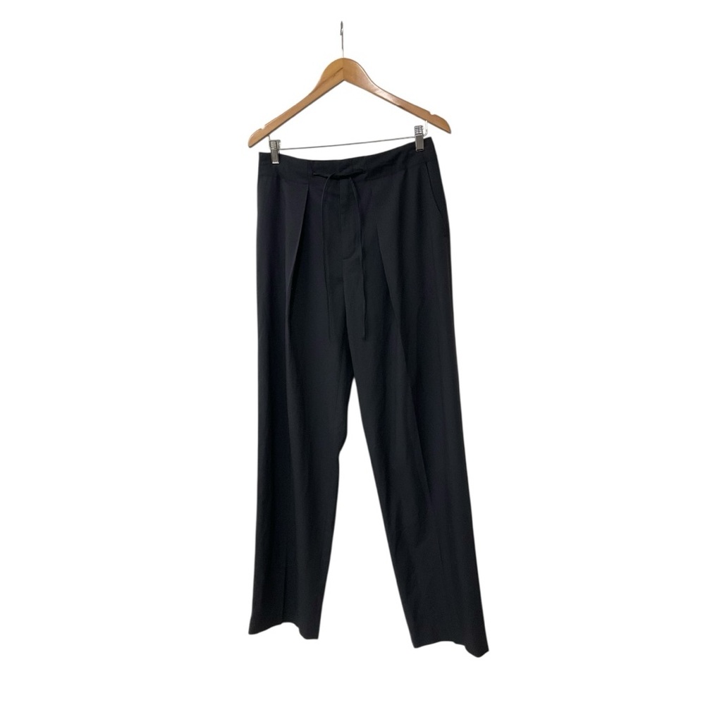 NWT Zara Dark Grey High Waist Tie Wide Leg Pants Trousers M Women’s